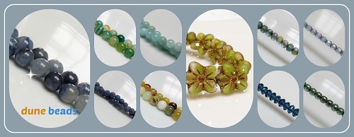 dune beads in groen en blauw